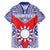 Personalised Taiwan Family Matching Off Shoulder Maxi Dress and Hawaiian Shirt Austronesian Tribal Tattoo Red - Polynesian Pride