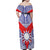 Personalised Taiwan Family Matching Off Shoulder Maxi Dress and Hawaiian Shirt Austronesian Tribal Tattoo Red - Polynesian Pride