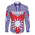 Personalised Taiwan Family Matching Puletasi and Hawaiian Shirt Austronesian Tribal Tattoo Red - Polynesian Pride