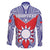 Personalised Taiwan Family Matching Puletasi and Hawaiian Shirt Austronesian Tribal Tattoo Red - Polynesian Pride