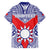 Personalised Taiwan Family Matching Short Sleeve Bodycon Dress and Hawaiian Shirt Austronesian Tribal Tattoo Red - Polynesian Pride