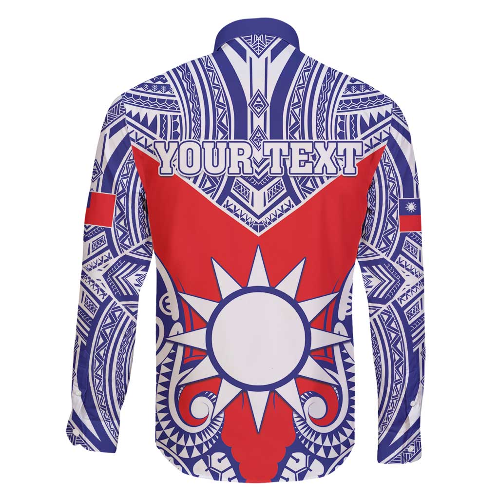 Personalised Taiwan Family Matching Short Sleeve Bodycon Dress and Hawaiian Shirt Austronesian Tribal Tattoo Red LT05 - Polynesian Pride