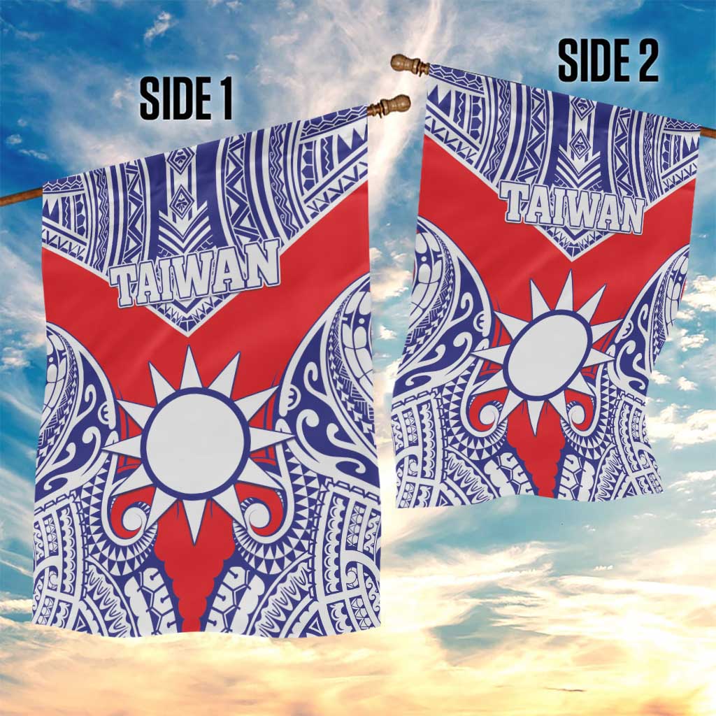 Taiwan Garden Flag Austronesian Tribal Tattoo Red - Polynesian Pride