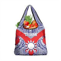 Taiwan Grocery Bag Austronesian Tribal Tattoo Red - Polynesian Pride