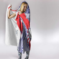 Taiwan Hooded Blanket Austronesian Tribal Tattoo Red - Polynesian Pride