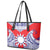 Taiwan Leather Tote Bag Austronesian Tribal Tattoo Red - Polynesian Pride