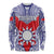 Personalised Taiwan Long Sleeve Shirt Austronesian Tribal Tattoo Red - Polynesian Pride