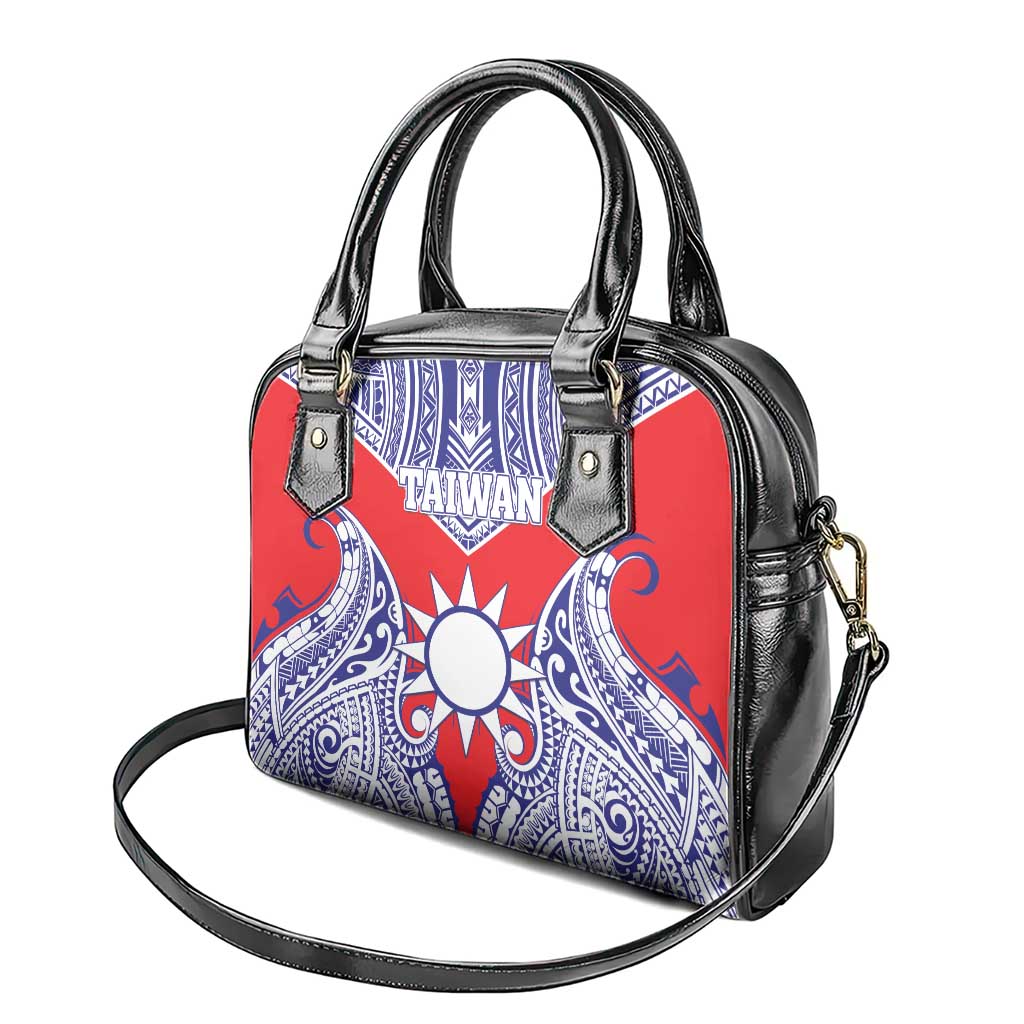 Taiwan Shoulder Handbag Austronesian Tribal Tattoo Red - Polynesian Pride