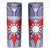 Personalised Taiwan Skinny Tumbler Austronesian Tribal Tattoo Red - Polynesian Pride