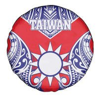 Taiwan Spare Tire Cover Austronesian Tribal Tattoo Red - Polynesian Pride