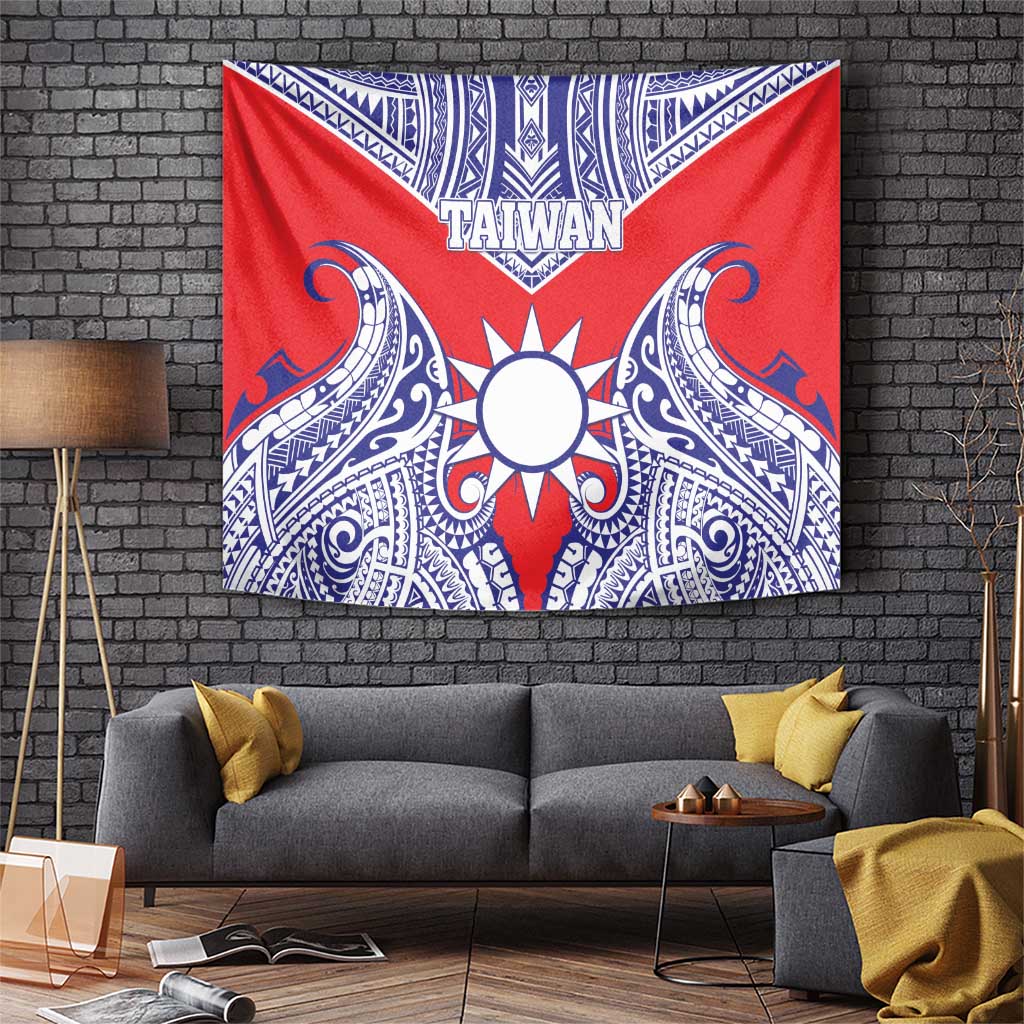 Taiwan Tapestry Austronesian Tribal Tattoo Red - Polynesian Pride
