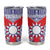 Personalised Taiwan Tumbler Cup Austronesian Tribal Tattoo Red - Polynesian Pride