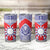 Personalised Taiwan Tumbler Cup Austronesian Tribal Tattoo Red - Polynesian Pride