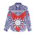 Personalised Taiwan Women Casual Shirt Austronesian Tribal Tattoo Red - Polynesian Pride