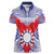 Personalised Taiwan Women Polo Shirt Austronesian Tribal Tattoo Red - Polynesian Pride
