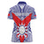 Personalised Taiwan Women Polo Shirt Austronesian Tribal Tattoo Red - Polynesian Pride