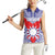 Personalised Taiwan Women Sleeveless Polo Shirt Austronesian Tribal Tattoo Red - Polynesian Pride