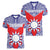 Personalised Taiwan Women V-Neck T-Shirt Austronesian Tribal Tattoo Red - Polynesian Pride