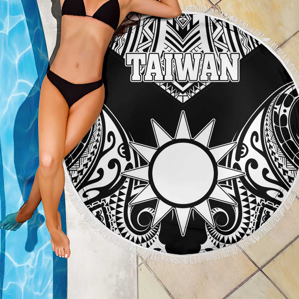 Taiwan Beach Blanket Austronesian Tribal Tattoo Black - Polynesian Pride