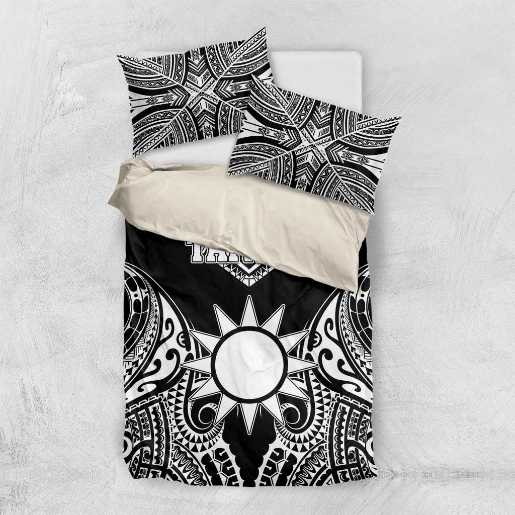 Taiwan Bedding Set Austronesian Tribal Tattoo Black - Polynesian Pride