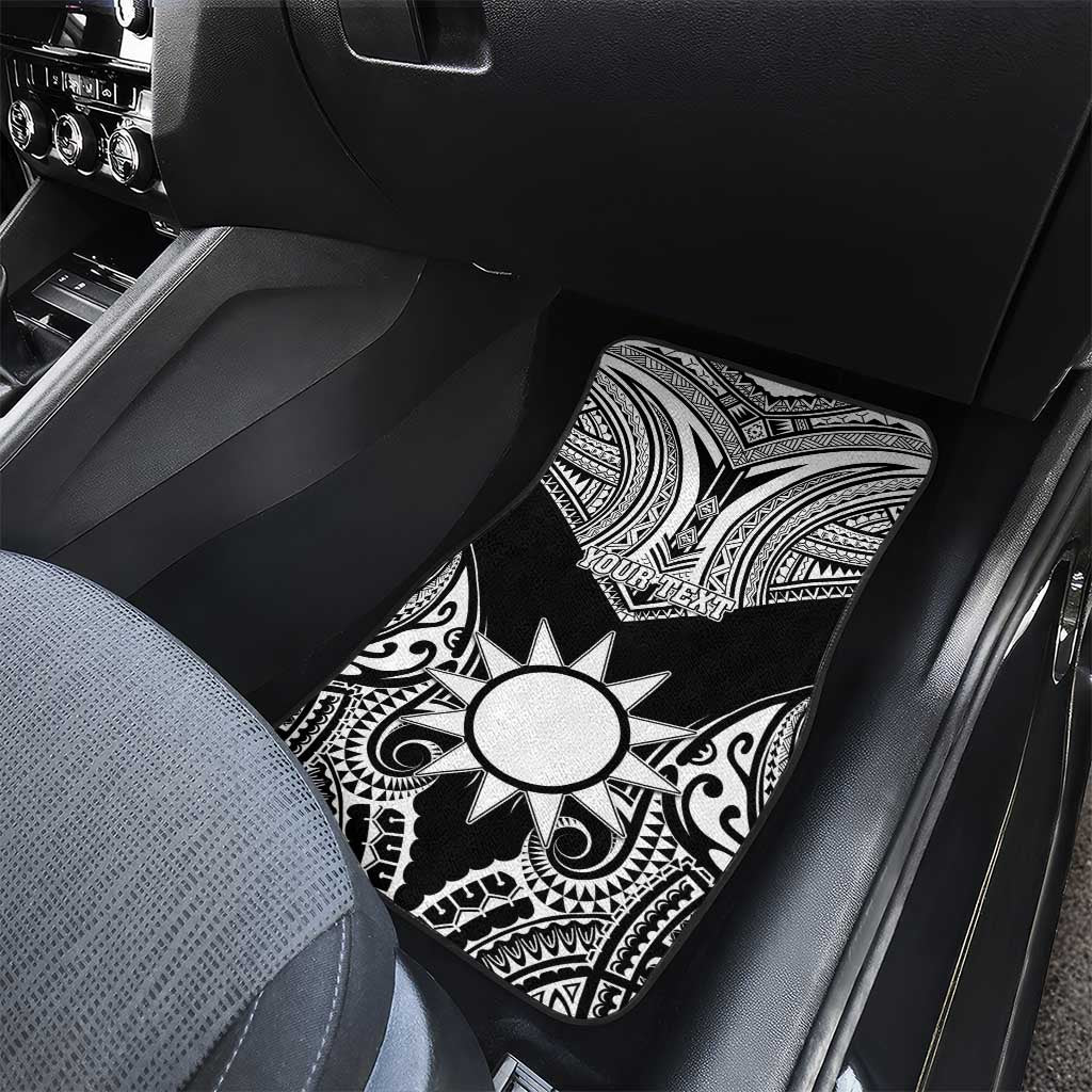 Taiwan Car Mats Austronesian Tribal Tattoo Black - Polynesian Pride