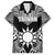 Personalised Taiwan Family Matching Off Shoulder Maxi Dress and Hawaiian Shirt Austronesian Tribal Tattoo Black - Polynesian Pride