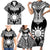 Personalised Taiwan Family Matching Short Sleeve Bodycon Dress and Hawaiian Shirt Austronesian Tribal Tattoo Black - Polynesian Pride