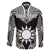 Personalised Taiwan Family Matching Short Sleeve Bodycon Dress and Hawaiian Shirt Austronesian Tribal Tattoo Black - Polynesian Pride