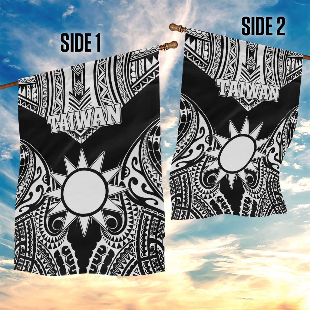 Taiwan Garden Flag Austronesian Tribal Tattoo Black - Polynesian Pride