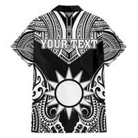 Personalised Taiwan Hawaiian Shirt Austronesian Tribal Tattoo Black - Polynesian Pride