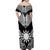 Personalised Taiwan Off Shoulder Maxi Dress Austronesian Tribal Tattoo Black - Polynesian Pride