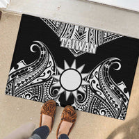 Taiwan Rubber Doormat Austronesian Tribal Tattoo Black - Polynesian Pride