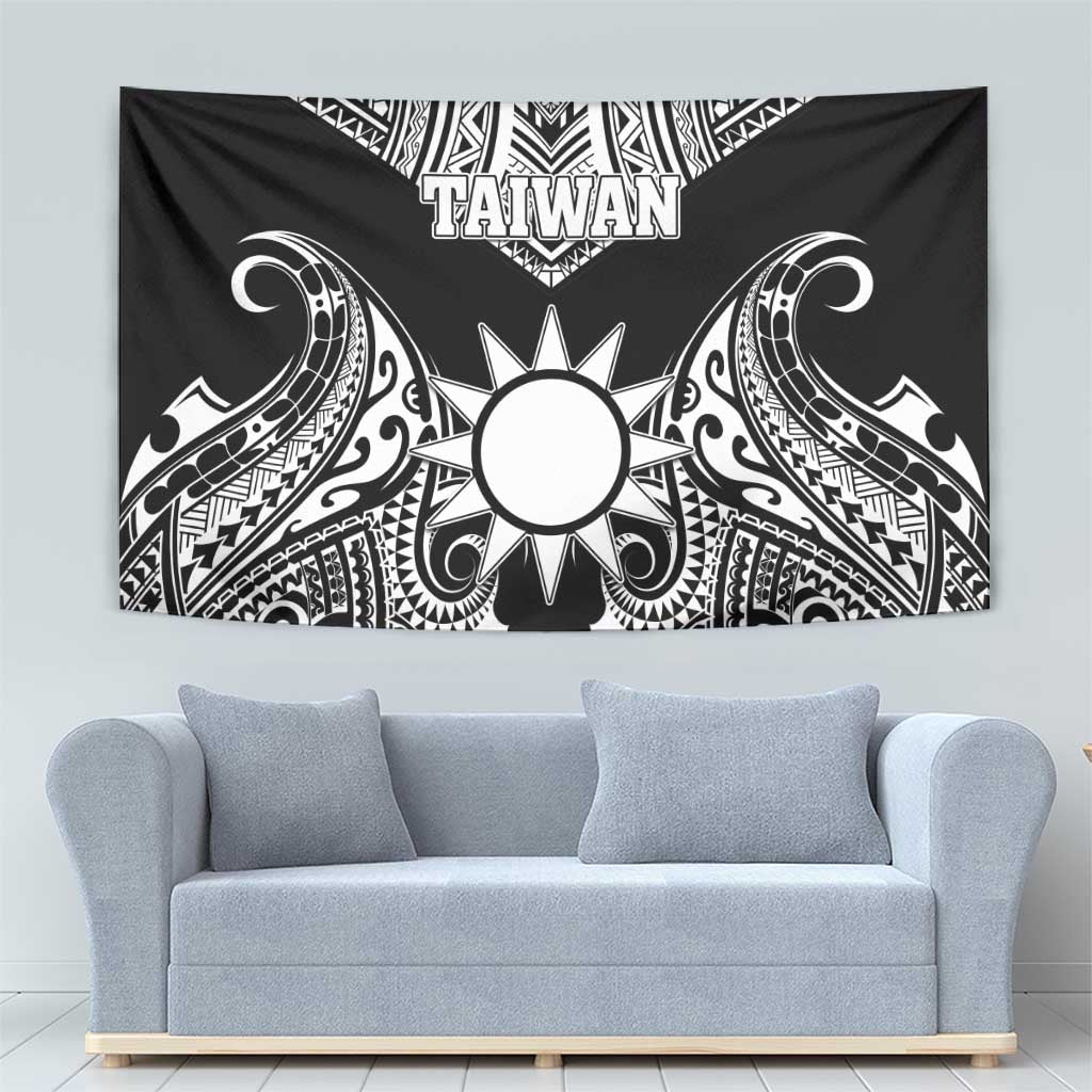 Taiwan Tapestry Austronesian Tribal Tattoo Black - Polynesian Pride