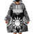 Personalised Taiwan Wearable Blanket Hoodie Austronesian Tribal Tattoo Black - Polynesian Pride