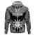 Personalised Taiwan Zip Hoodie Austronesian Tribal Tattoo Black - Polynesian Pride