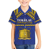 Personalised Tokelau Happy Tokehega Day Family Matching Tank Maxi Dress and Hawaiian Shirt Polynesian Tribal Tattoo