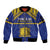 Personalised Tokelau Happy Tokehega Day Sleeve Zip Bomber Jacket Polynesian Tribal Tattoo