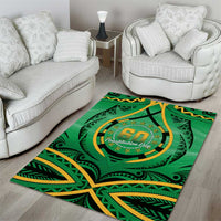 Cook Islands Constitution Day Area Rug 60th Anniversary - Polynesian Pride