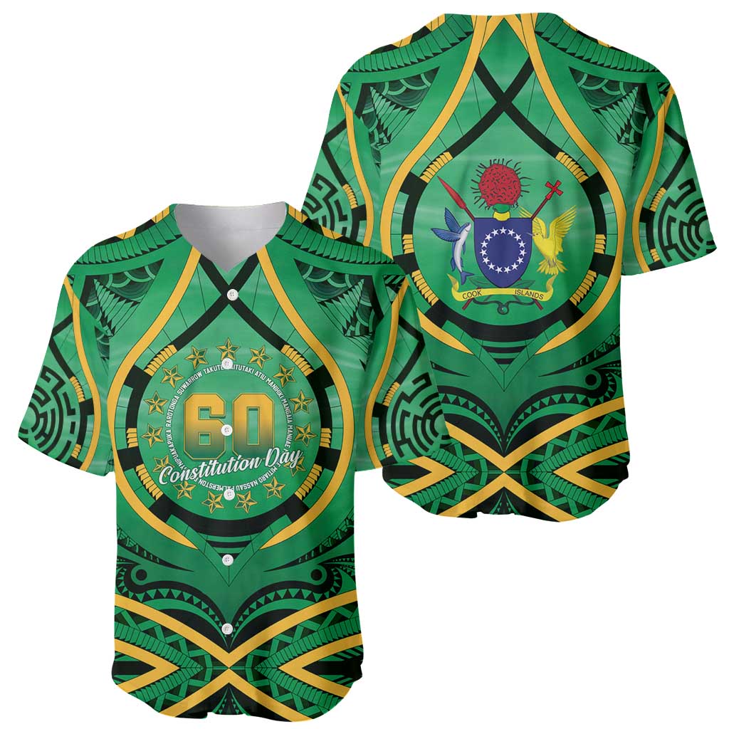 Cook Islands Constitution Day Baseball Jersey 60th Anniversary - Polynesian Pride
