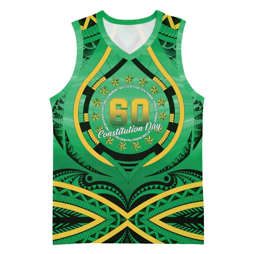 Cook Islands Constitution Day Basketball Jersey 60th Anniversary - Polynesian Pride