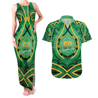 Cook Islands Constitution Day Couples Matching Tank Maxi Dress and Hawaiian Shirt 60th Anniversary - Polynesian Pride