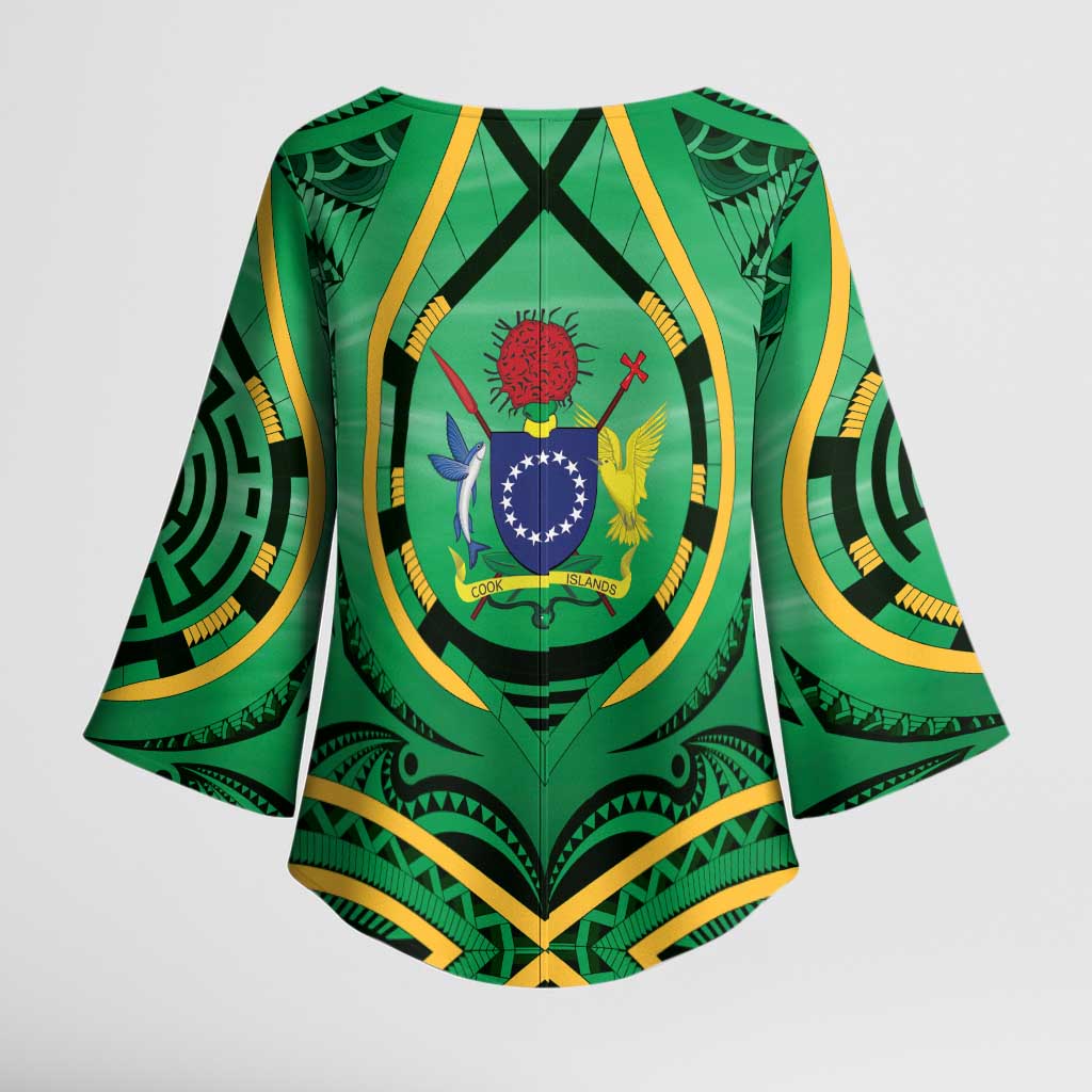 Cook Islands Constitution Day Kimono Sleeve Blouse 60th Anniversary - Polynesian Pride