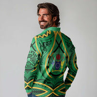 Cook Islands Constitution Day Long Sleeve Polo Shirt 60th Anniversary - Polynesian Pride