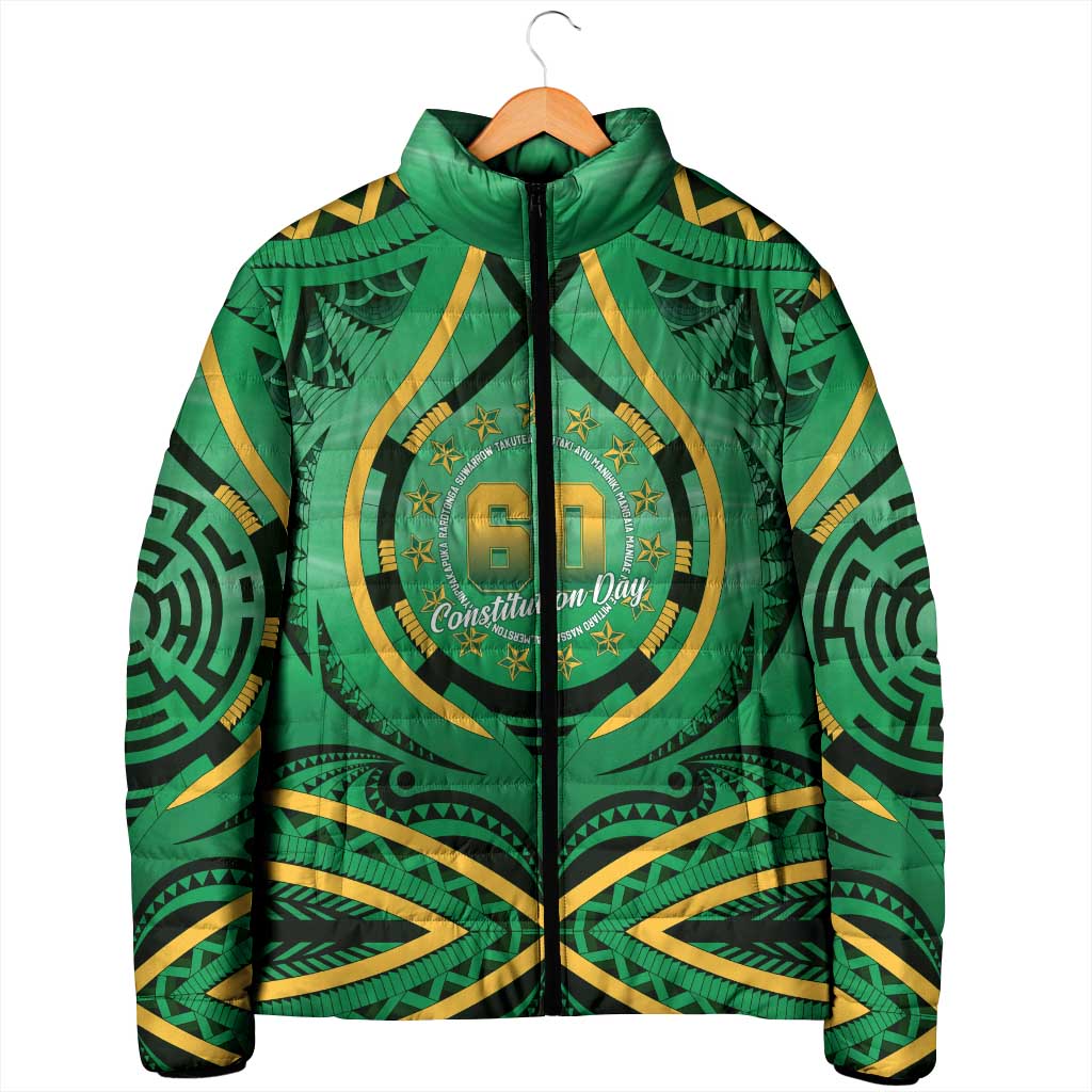 Cook Islands Constitution Day Padded Jacket 60th Anniversary - Polynesian Pride