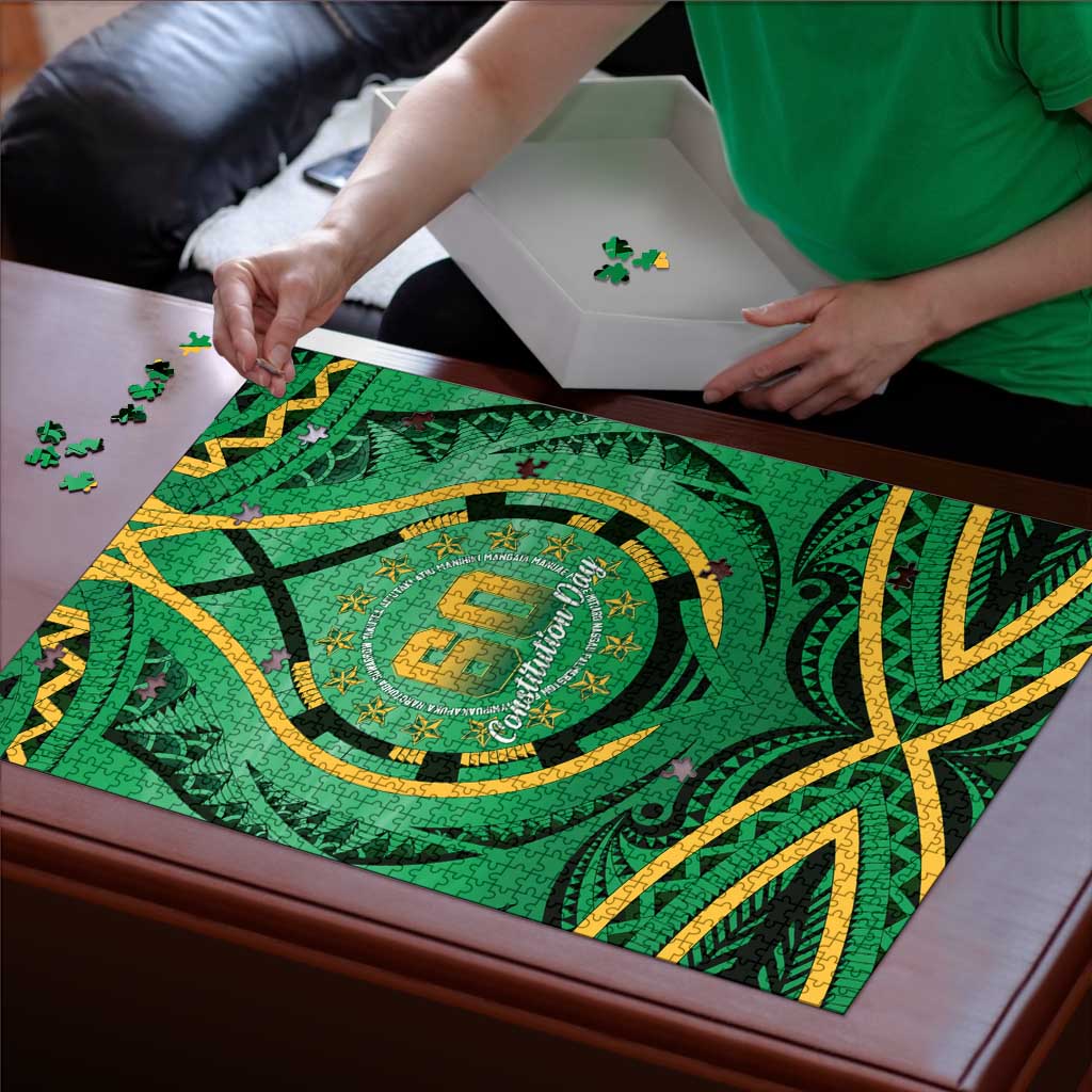 Cook Islands Constitution Day Puzzle 60th Anniversary - Polynesian Pride