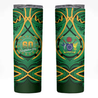 Cook Islands Constitution Day Skinny Tumbler 60th Anniversary - Polynesian Pride
