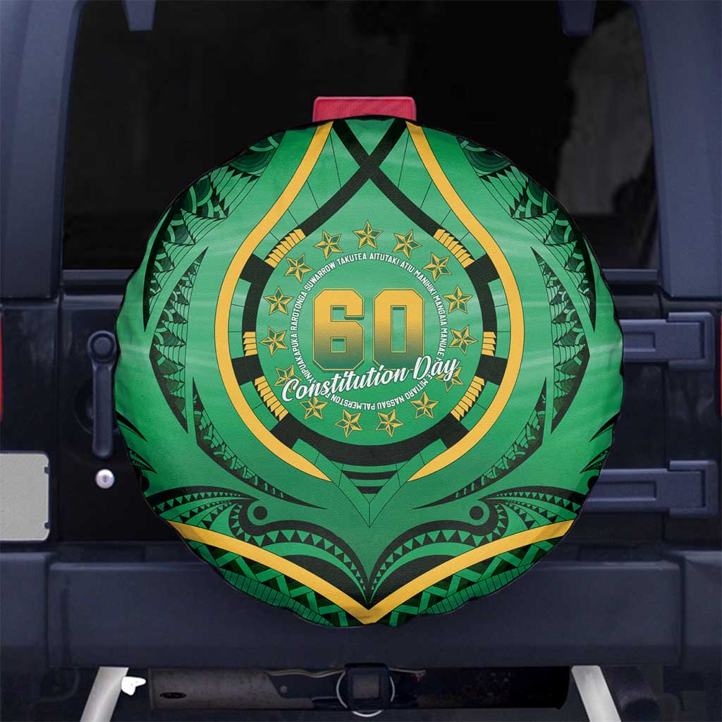 Cook Islands Constitution Day Spare Tire Cover 60th Anniversary - Polynesian Pride