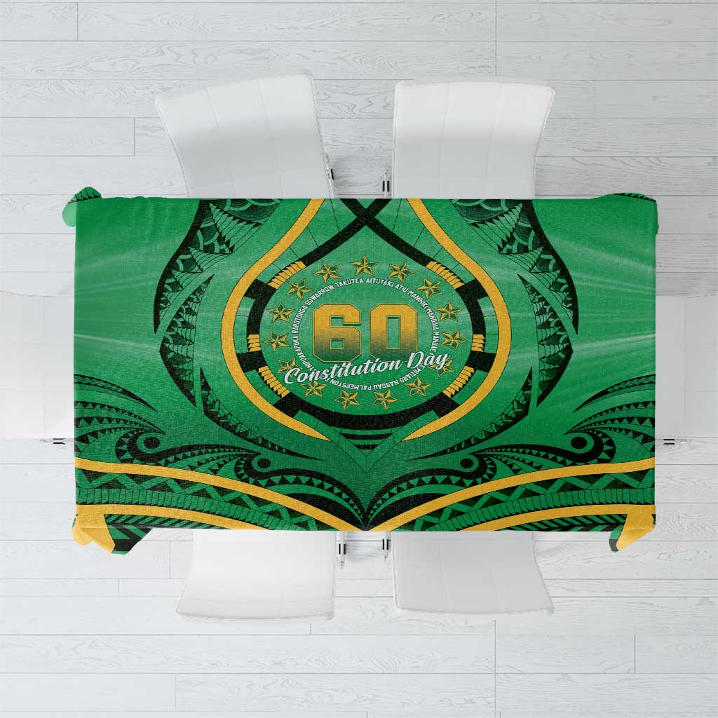 Cook Islands Constitution Day Tablecloth 60th Anniversary - Polynesian Pride