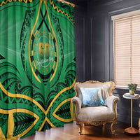 Cook Islands Constitution Day Window Curtain 60th Anniversary - Polynesian Pride