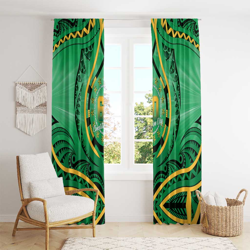 Cook Islands Constitution Day Window Curtain 60th Anniversary - Polynesian Pride